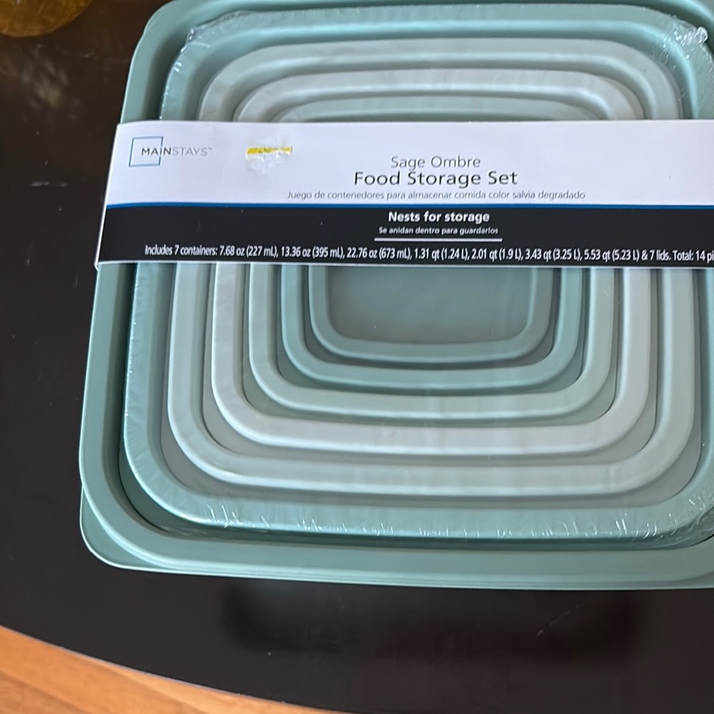 Mainstays Sage Ombre Nesting Food Containers